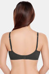 Juliet Double Layered Non-Wired Medium Coverage T-Shirt Bra - Melange Black — thumbnail 2